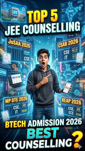 Top 5 JEE Counselling 2026 🔥 | JoSAA vs CSAB vs MP DTE vs UPTAC vs REAP 😱