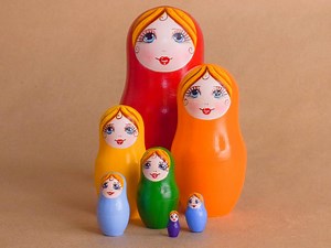 Matryoshka Doll Inside Each Other That Get Smaller Traditional Wooden Handmade Painting Color Sorting Toy Montessori Materials Children Gift - Etsy