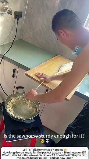 Hand-Making Noodles from Scratch – Kneading, Rolling, Cutting 🍜👨‍🍳