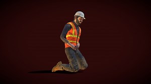 Animated Kicked Groin Construction Worker - Download Free 3D model by LasquetiSpice