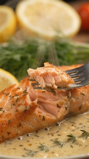 How to Make Creamy Lemon Garlic Butter Salmon! 🐟