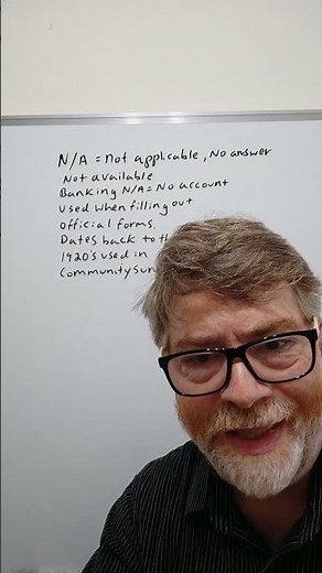 Do You Know What the Abbreviation N/A Stands for? English Abbreviations - Tutor Nick P