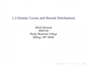 Density Curves and Normal Distributions