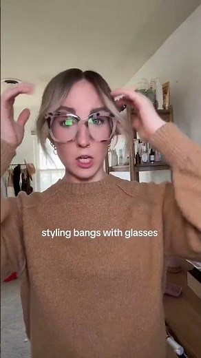 how to style your bangs with blue light glasses 🤓