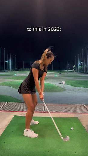 my 3 year #progress …still on that grind 💪🏼⛳️ same range, same top, big swing changes 😅 #foryoupage #fyp #golf #golfislife #golftok #golfgirls #ladiesgolf #golfer #golftiktok #golftiktokers #golftiktoks #golfing #golfaddict #goviral