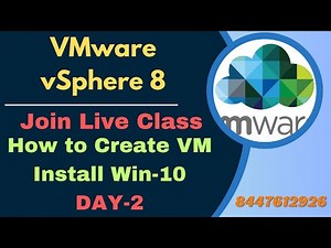 VMware vSphere 8 ! How to Create Virtual Machine and Install Windows -10 OS ! Step by Step Guide.