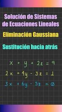 🤓 Guassian Elimination Method for solving 3x3 linear equation systems | Shorts