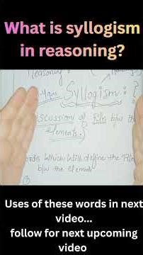 basics of syllogism part 1