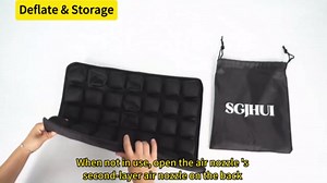 Upgrade Travel Cushion with No External Air Pump, Airplane Seat Cushion for Long Flights, Portable Wheelchair Cushions, Adjustable Air Cushion with Non-Skid Bottom Relief Discomfort in Coccyx