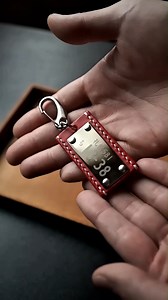 Making a License Plate Keychain – Satisfying ASMR Edition 🔑🔨🎧 #asmr #leathercraft #keychain #handmadeleather | Torross Leather Craft