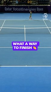 Talk about finishing strong 💪 @leylahannietennis moves into round 2 in Doha! #QatarTotalEnergiesOpen | WTA