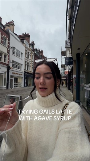 Trying Gail’s Latte with Agave Syrup