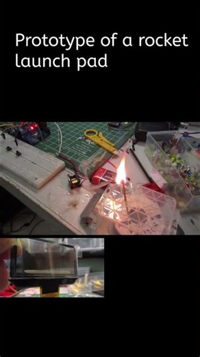 Prototype of a rocket launch pad with arduino #viral #arduino #fritech