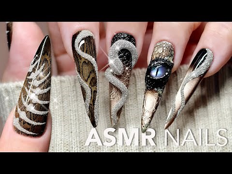 ✨ Immersive ASMR | Mesmerizing 3D Serpent Nails 🐍 Nail Art Tutorial