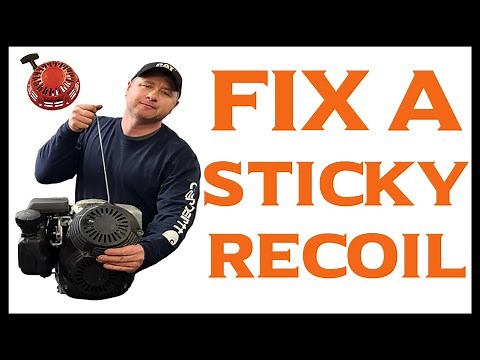 Simple Trick To Fix A Sticky Pull Starter On Any Chainsaw, Weedeater, Lawnmower Etc.!