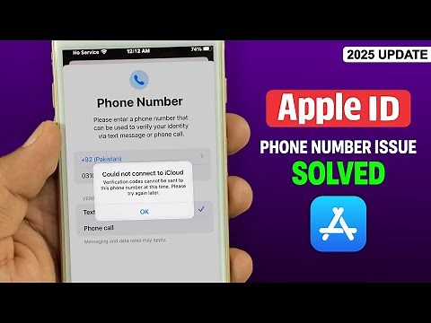 Could not connect to iCloud | Verification codes cannot be sent to this phone number SOLVED 2025
