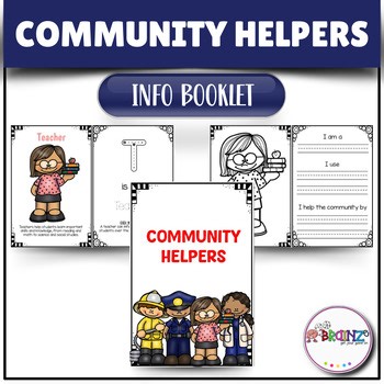 Community Helpers Activity Book | Labor Day & Career Day Printable Mini Booklet