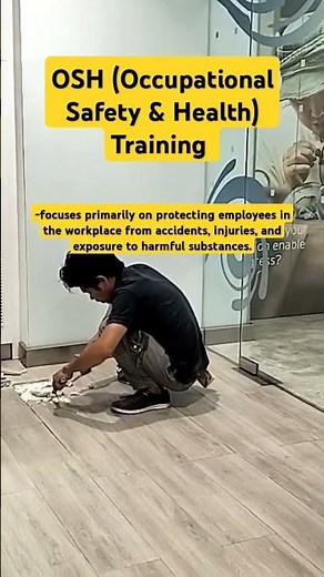 OSH/OHs... Occupational health and safety training..