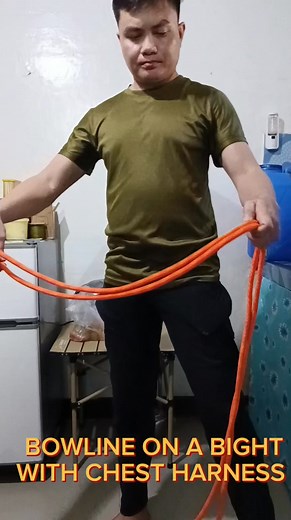 BOWLINE ON A BIGHT WITH CHEST HARNESS video tutorial #fblifestylechallenge #knottutorial | Kuya Tons