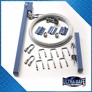 Cable Safety Climb Ladder System 60' Galvanized Steel Cable - Ultra-Safe USA