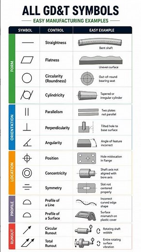 GD&T Symbols Explained with Easy Manufacturing Examples | Visual Guide