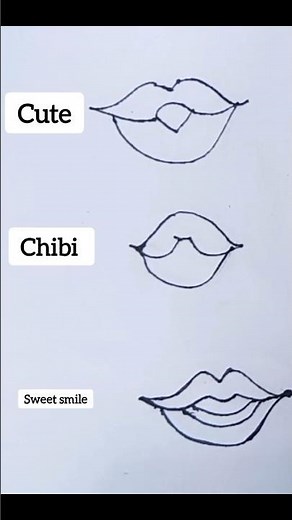 How to draw anime lips in Different moods and expressions #howtodrawanime #howtodraw #draw #lips