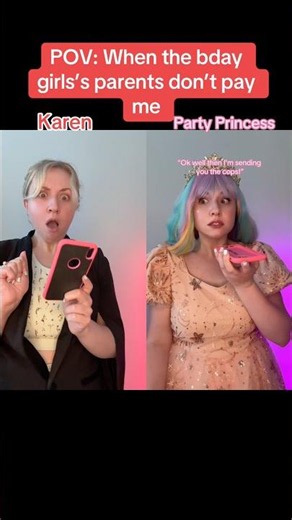 (mom can you send me 4 bucks) When the bday girl’s parents don’t pay me #karen #shorts #skit