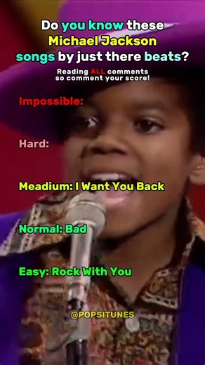 Guess the Michael Jackson songs: Hard mode