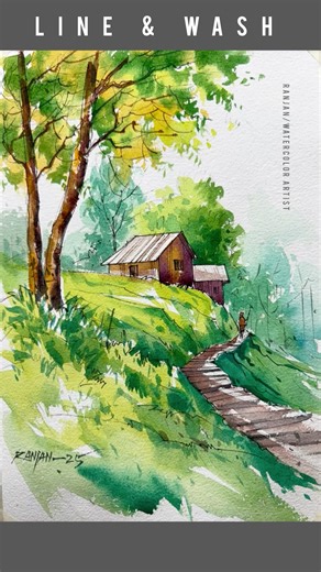 165K views · 3.5K reactions | Beautiful watercolor demonstration  #fblifestyle | Ranjan/Watercolor Artist | Facebook