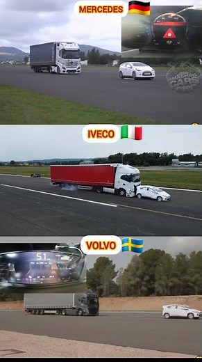 Truck Brake Challenge: Mercedes vs Volvo vs IVECO – Unbelievable Test!