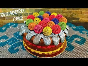 Brazilian colorful brigadeiro cake! step by step, Brazilian chocolate drip cake