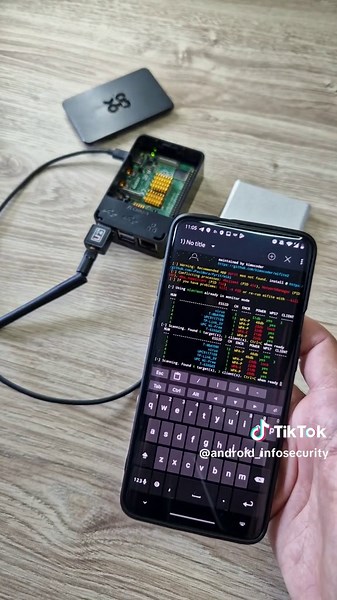 Portable Kali Linux workstation. You can control it from any smartphone or laptop by connecting to it via Wi-Fi hotspot, Bluetooth 2p2, or even USB to create a shared network. In the video, I used an SSH connection to enable external wifi adapter monitor mode and launch wifite to scan for wireless networks. If you prefer a GUI interface, you can easily create a VNC connection. The Network Manager wasn't killed, so wireless SSH connection works without any issues. . . . . . #nethunter #mobilehack