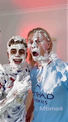 Haaland Was Not Ready for Yamal’s Foam Hug 🫧💀 #football #haaland #parody