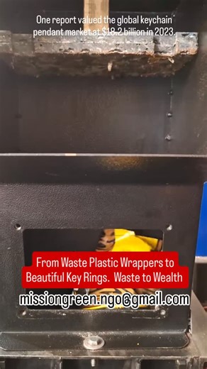 Subhajit Mukherjee Foundation on Instagram: "One report valued the global keychain pendant market at $18.2 billion in 2023. You can make unique, miniature keychains from recycled wrappers, especially those from candy, chips, and other snack foods. The process involves using an oven to heat the wrapper, which makes the plastic shrink and harden into a smaller, durable charm. For details drop me an email at MissionGreen.NGO@gmail.com Subhajit Mukherjee"