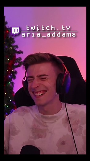 Streamer reacting to unexpected moment on Twitch