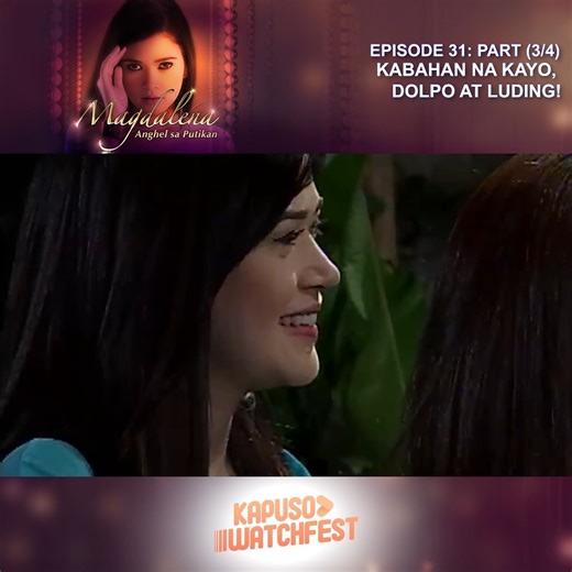 Magdalena tells the story of Lena, a simple girl who works hard to support her family. Aside from her pure heart, men are also smitten by Lena’s natural beauty. But Lena doesn't have eyes for any of her admirers. She is already in love with her childhood friend Abel, whom she also considers as her first love. However, Lena’s mother Luding is against her relationship with Abel. Luding wants Lena to marry Baron, a wealthy guy from Manila. Luding and her husband Dolpo think that Lena’s marriage to 