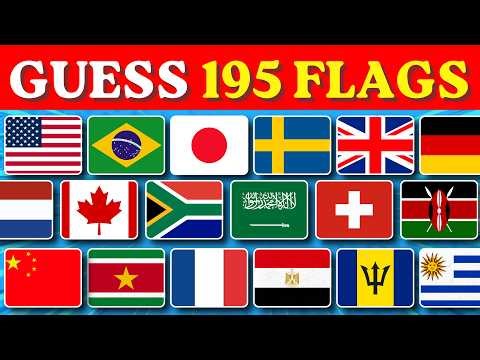 Guess the Country by Flag Quiz! 🚩 || 195 Flags (Easy to Impossible) ||Countries Flag Quiz