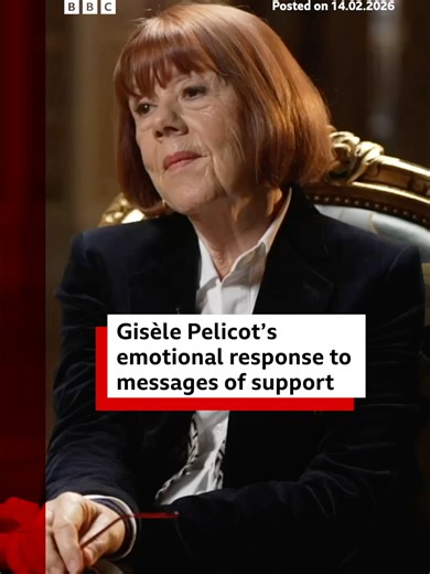 Gisèle Pelicot is shown videos of French women, filmed by BBC Newsnight, thanking her for her choice to have an open hearing. If you have been affected by any of the issues in this video, details of help and support in the UK are available at bbc.co.uk/actionline. #GisèlePelicot #BBCNews