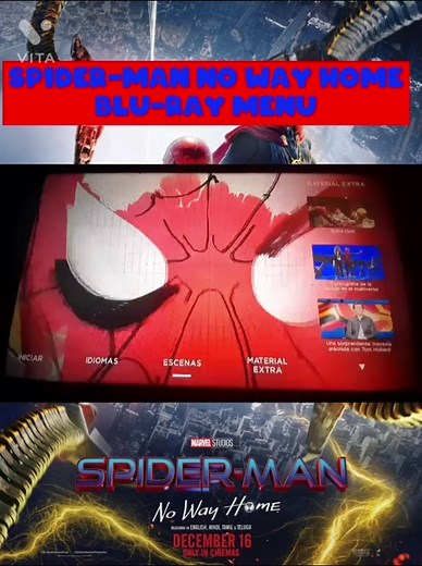 spider-man no way home blu-ray menu #spiderman #spidermannowayhome #bluray #marvel #marvelstudios #sonypictures #sony #hombrearaña