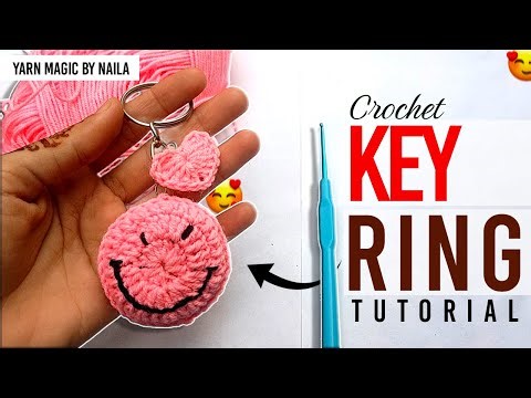 Just 10 Minute Easy Crochet Keyring Tutorial for Beginners | Crochet Keyring