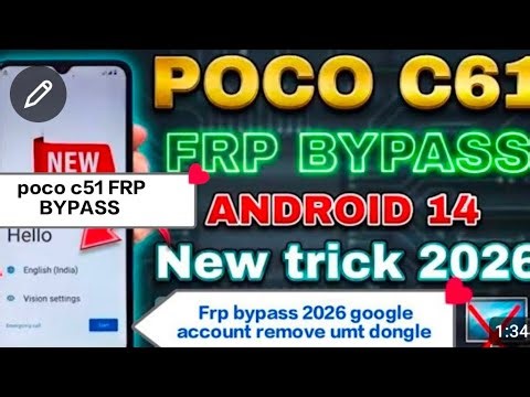 POCO C51 FRP BYPASS | POCO C51/REDMI A3 GOOGLE ACCOUNT REMOVE | Android 15-Without Pc Latest 2026