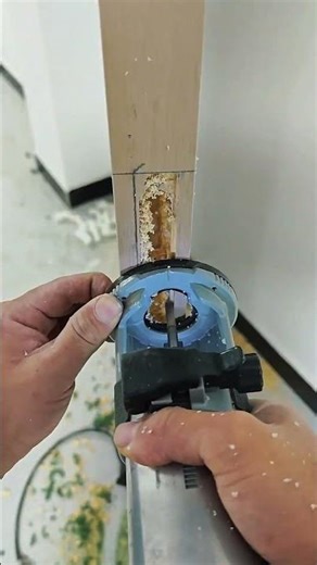 Wooden door lock installation process #diy