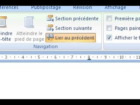 en tete different sur word