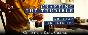 Within Christendom's new Christ the King Chapel, hanging from the crossing tower, will be a neogothic-style thurible, crafted by artisan Emilio Leon. In this second video of our new Artisan Highlights series, Christendom sits down with Leon to discuss the thurible and how he became passionate about metalsmithing. Find out more about Christ the King Chapel at https://chapel.christendom.edu. | Christendom College