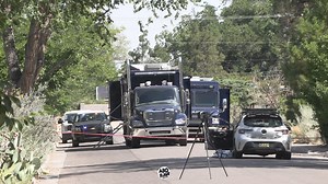 Around 6:00AM, the Albuquerque Police Department was called to the 500 block of Hermosa Dr. NE in regards to a gunshot victim. When officers arrived they found a car in the middle of the street with a gunshot victim. The victim was shot in the head and was transported to UNMH in critical condition. APD violent crime scene detectives and crime scene specialists were focused on the car. There was shattered glass on the street and a bag on the ground near the driver side of the vehicle. The normall