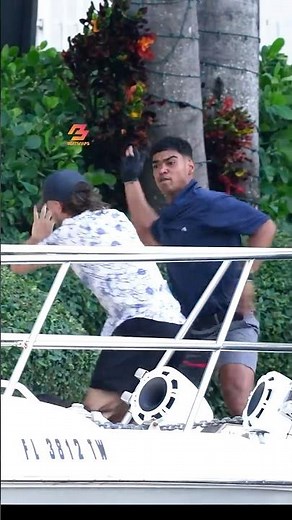 Brawl Breaks Out at American Social! ⚡🥊 Dockside Chaos Caught on Video! 🚤🎥 #MiamiMadness