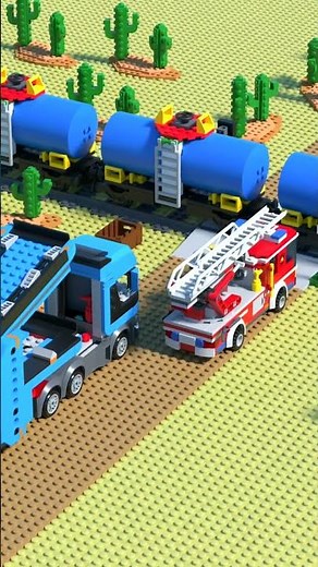 LEGO Train Fire Truck Fail #shorts