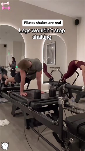 Watching men practice Pilates has become my new hobby😂#funny #pilates #couple #reaction