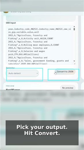 Convert CSV, JSON & Excel instantly — free tool, no signup