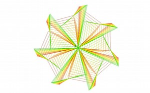 用python画一组薄如蝉翼的几何图形